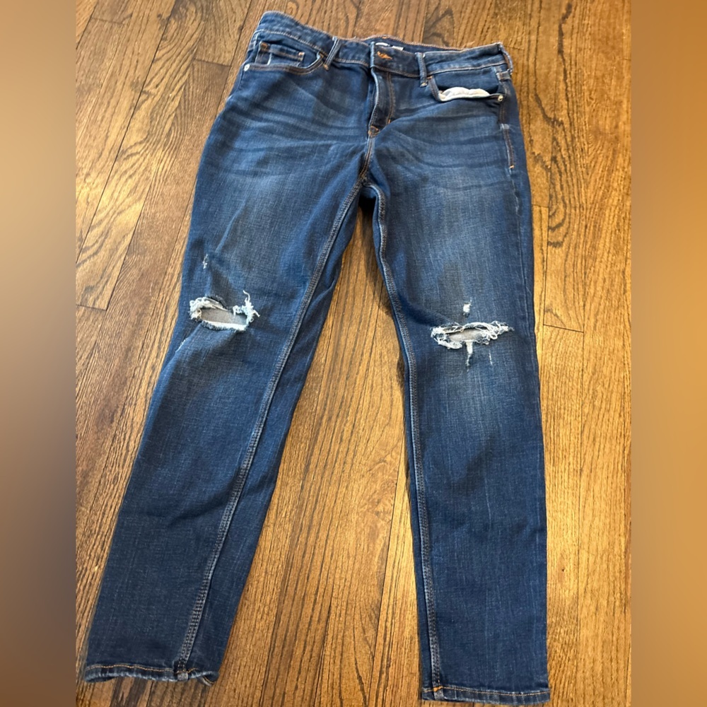Old Navy Rockstar Skinny Distressed Blue Jeans- size 12